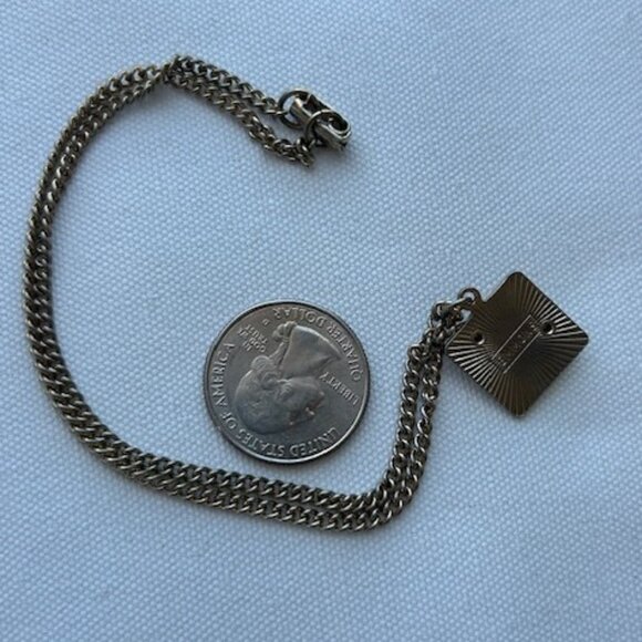 EMMONS Blue Enamel Pearl Flower Gold Choker NECKLACE - Picture 10 of 11